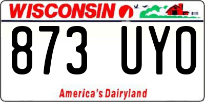 WI license plate 873UYO