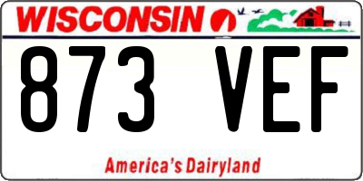 WI license plate 873VEF