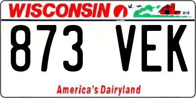 WI license plate 873VEK