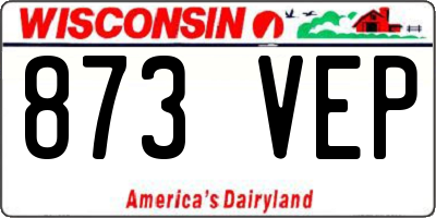 WI license plate 873VEP
