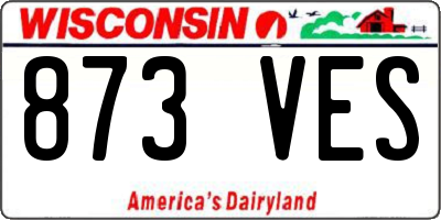 WI license plate 873VES
