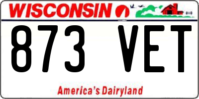 WI license plate 873VET