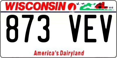 WI license plate 873VEV