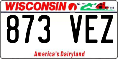 WI license plate 873VEZ