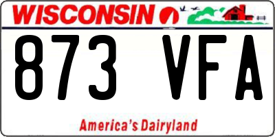 WI license plate 873VFA