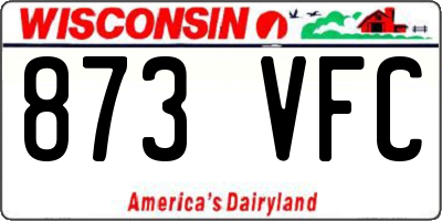 WI license plate 873VFC