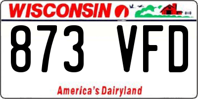 WI license plate 873VFD