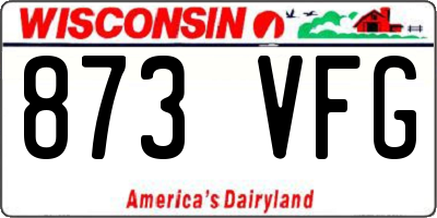 WI license plate 873VFG