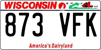 WI license plate 873VFK
