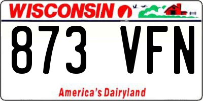 WI license plate 873VFN