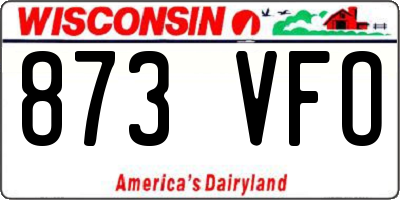 WI license plate 873VFO