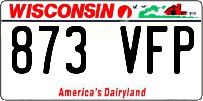 WI license plate 873VFP