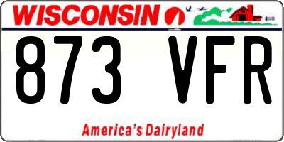 WI license plate 873VFR