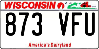 WI license plate 873VFU