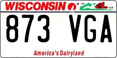 WI license plate 873VGA
