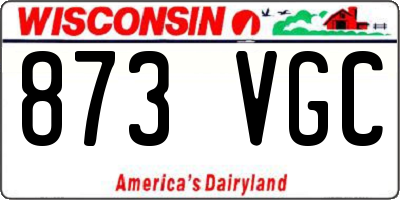 WI license plate 873VGC