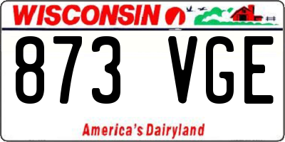 WI license plate 873VGE