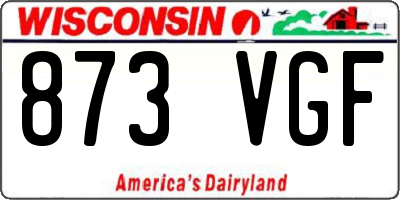 WI license plate 873VGF