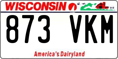 WI license plate 873VKM