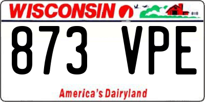 WI license plate 873VPE