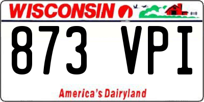 WI license plate 873VPI