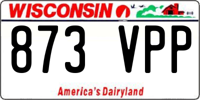 WI license plate 873VPP