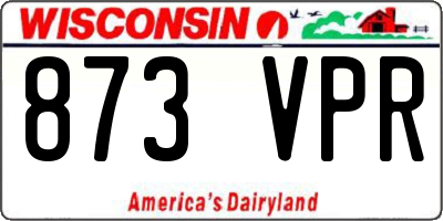 WI license plate 873VPR