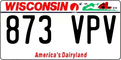 WI license plate 873VPV
