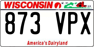 WI license plate 873VPX