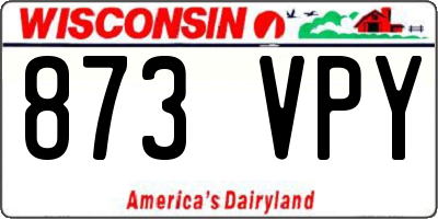 WI license plate 873VPY