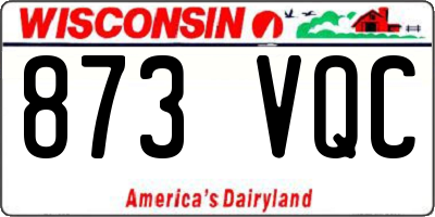 WI license plate 873VQC