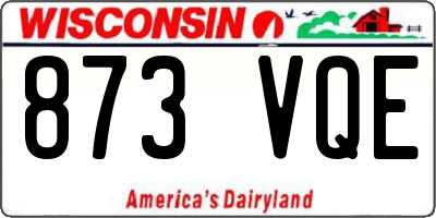 WI license plate 873VQE