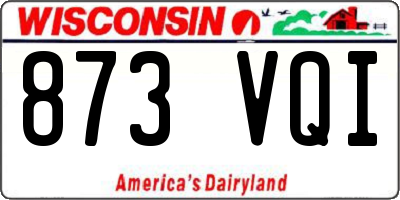 WI license plate 873VQI