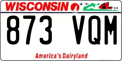 WI license plate 873VQM