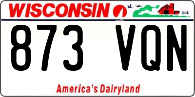 WI license plate 873VQN