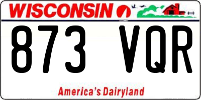 WI license plate 873VQR