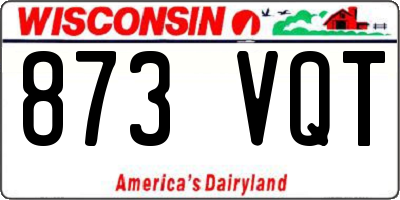 WI license plate 873VQT