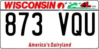 WI license plate 873VQU