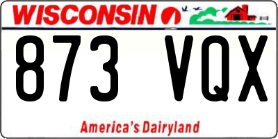 WI license plate 873VQX
