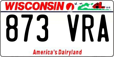 WI license plate 873VRA