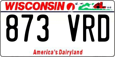 WI license plate 873VRD