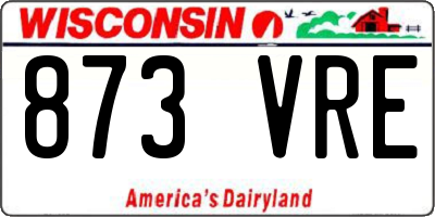 WI license plate 873VRE