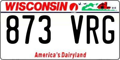 WI license plate 873VRG