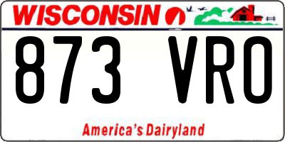 WI license plate 873VRO