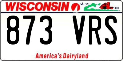 WI license plate 873VRS