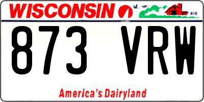 WI license plate 873VRW
