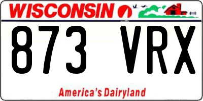 WI license plate 873VRX