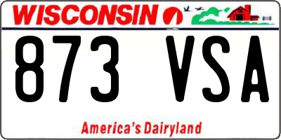 WI license plate 873VSA
