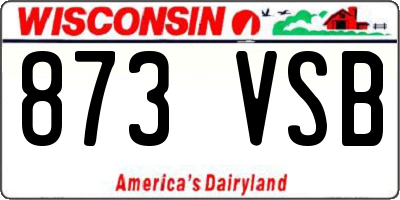 WI license plate 873VSB