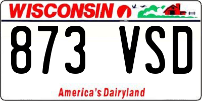 WI license plate 873VSD